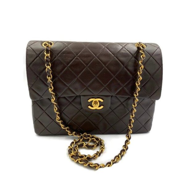 CHANEL Handbags - Authentic Chanel Lambskin Double Flap Brown